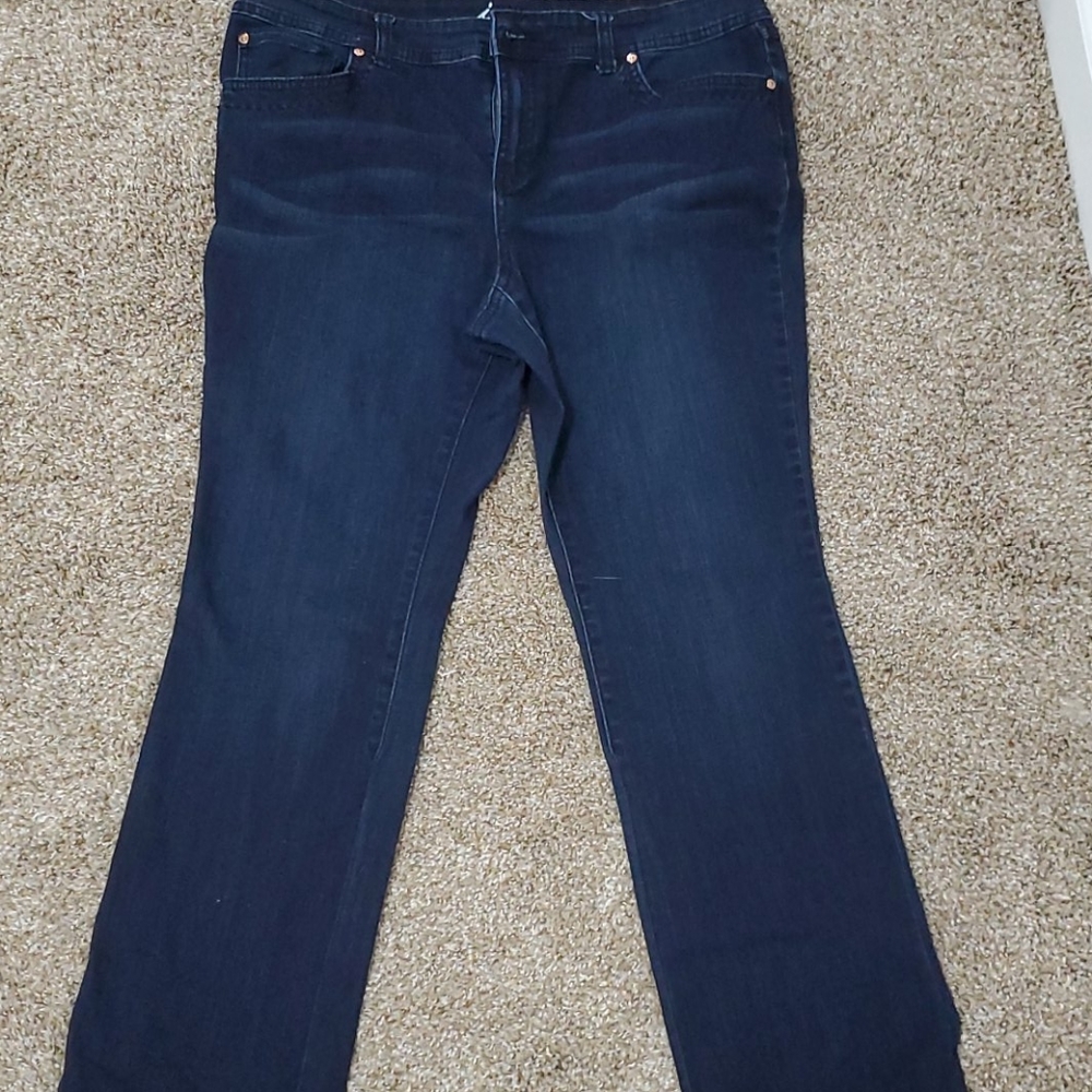 Boot Leg, dark wash 12short jeans